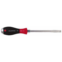 Wiha - 1/4" Blade Width, Standard Slotted Screwdriver - Exact Industrial Supply