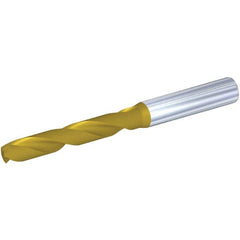 Kennametal - 1/4" 140° Solid Carbide Jobber Drill - Multilayer TiAlN Finish, Right Hand Cut, Spiral Flute, Whistle Notch Shank - A1 Tooling