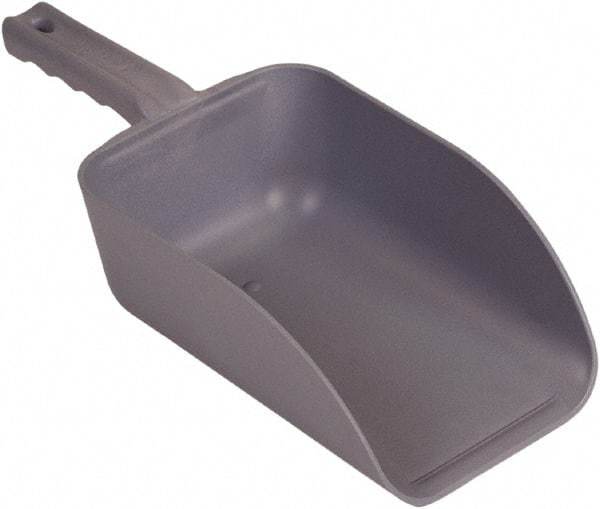 Remco - 82 oz Gray Polypropylene & Semi-Ferrous Additive Flat Bottom Scoop - 5.9" Wide x 3.3" Deep Bowl, 15.1" OAL - A1 Tooling