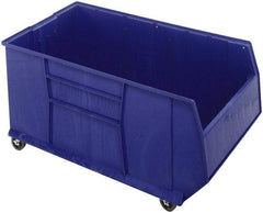 Quantum Storage - 175 Lb. Load Capacity, 41-7/8" Deep, Blue Polypropylene Hopper Stacking Bin - 17-1/2" High x 23-7/8" Wide x 41-7/8" Long - A1 Tooling