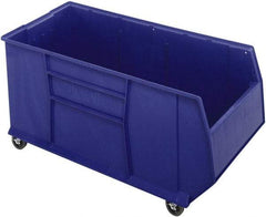 Quantum Storage - 175 Lb. Load Capacity, 41-7/8" Deep, Blue Polypropylene Hopper Stacking Bin - 17-1/2" High x 19-7/8" Wide x 41-7/8" Long - A1 Tooling