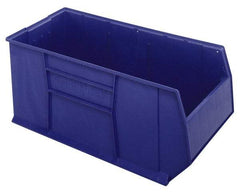 Quantum Storage - 175 Lb. Load Capacity, 41-7/8" Deep, Blue Polypropylene Hopper Stacking Bin - 17-1/2" High x 19-7/8" Wide x 41-7/8" Long - A1 Tooling