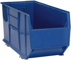 Quantum Storage - 175 Lb. Load Capacity, 41-7/8" Deep, Blue Polypropylene Hopper Stacking Bin - 17-1/2" High x 16-1/2" Wide x 41-7/8" Long - A1 Tooling