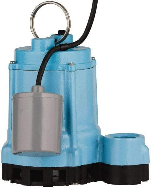 Little Giant Pumps - 4/10 hp, 9 Amp Rating, 115 Volts, Piggyback Mechanical Float Operation, Effluent Pump - 1 Phase, Cast Iron Housing - A1 Tooling