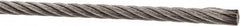 Value Collection - 1' Long, 1/8" Diam, Aircraft Cable - 1,780 Lb Breaking Strength, Material Grade 316, 7 x 19 Strand Core - A1 Tooling