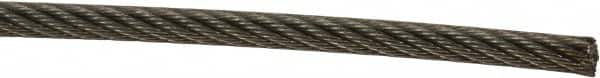 Loos & Co. - 1/8" x 3/32" Diam, Aircraft Cable - 920 Lb Breaking Strength, Material Grade Carbon Steel, 7 x 7 Strand Core, Nylon Coating - A1 Tooling