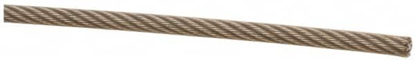 Loos & Co. - 1/8" x 3/32" Diam, Aircraft Cable - 920 Lb Breaking Strength, Material Grade 304 Stainless, 7 x 7 Strand Core, Nylon Coating - A1 Tooling