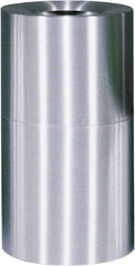 Rubbermaid - 21 Gal Aluminum Round Decorative Waste Receptacle With Top - Aluminum, 32" High - A1 Tooling