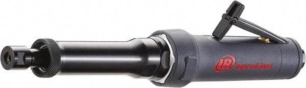 Ingersoll-Rand - 1/4" Collet, Straight Handle, Air Extended Length Die Grinder - 25,000 RPM, Rear Exhaust, 25 CFM, 1 hp, 90 psi - A1 Tooling