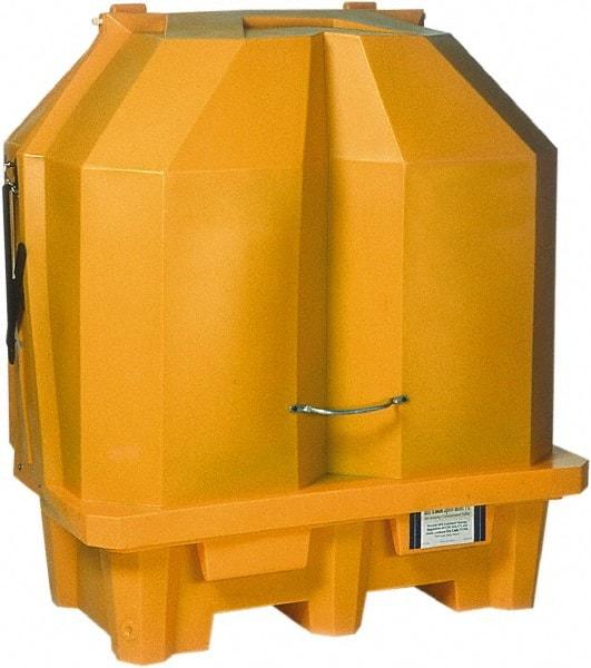 UltraTech - 66 Gal Sump, 3,000 Lb Capacity, 2 Drum, Polyethylene Spill Deck or Pallet - 57" Long x 31" Wide x 65" High, Liftable Fork, Drain Included, Inline Drum Configuration - A1 Tooling