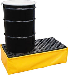 UltraTech - 66 Gal Sump, 1,200 Lb Capacity, 2 Drum, Polyethylene Spill Deck or Pallet - 56" Long x 25" Wide x 6" High, Liftable Fork, Inline Drum Configuration - A1 Tooling