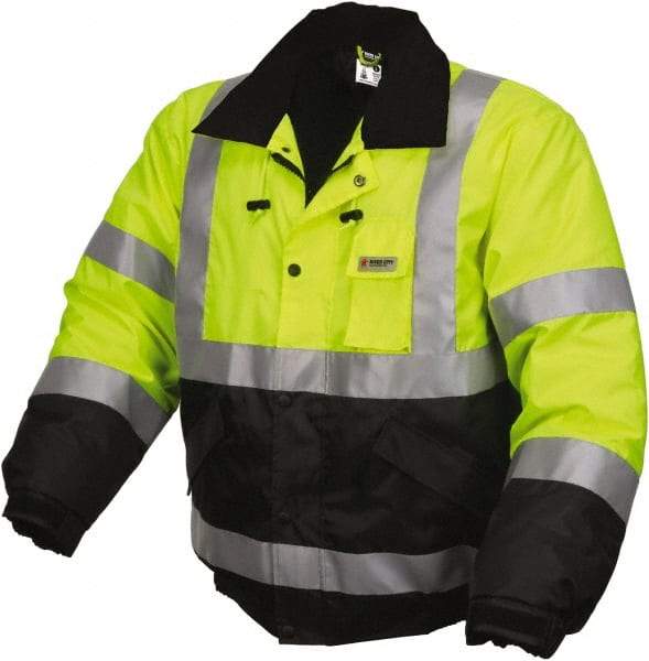 MCR Safety - Size 3XL, Lime, Rain, Cold Weather Rain Jacket - 3 Pockets, Detachable Hood - A1 Tooling