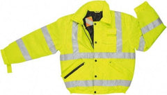 MCR Safety - Size 4XL, High Visibility Lime, Rain, Cold Weather Rain Jacket - 3 Pockets, Detachable Hood - A1 Tooling