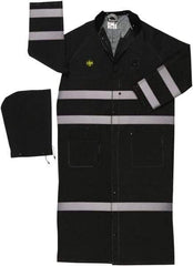 MCR Safety - Size 7XL, Black, Rain Jacket - 2 Pockets, Detachable Hood - A1 Tooling