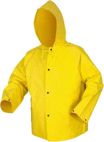 MCR Safety - Size 4XL, Yellow, Rain Jacket - No Pockets - A1 Tooling