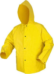 MCR Safety - Size 4XL, Yellow, Rain Jacket - No Pockets - A1 Tooling