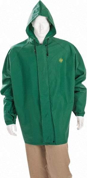 MCR Safety - Size 4XL, Green, Rain Jacket - Attached Hood - A1 Tooling