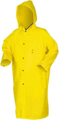 MCR Safety - Size 4XL, Yellow, Rain Jacket - 2 Pockets, Detachable Hood - A1 Tooling