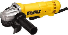 DeWALT - 4-1/2" Wheel Diam, 11,000 RPM, Corded Angle & Disc Grinder - 5/8-11 Spindle, 120 Volts, 11 Amps - A1 Tooling