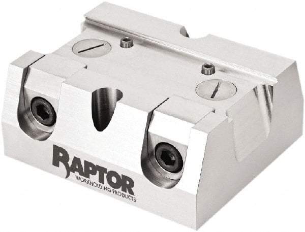 Raptor Workholding - 2-1/4" Jaw Width, 10" High x 8" Long x 10" Wide Dovetail Vise - For Use with 4 & 5 Axis Workholding Systems - A1 Tooling