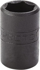 Proto - 5/16", 1/4" Drive, Standard Hand Socket - 6 Points, 7/8" OAL, Alloy Steel, Black Finish - A1 Tooling