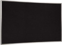 Ghent - 46-1/2" Wide x 36" High Open Cork Bulletin Board - Rubber, Black - A1 Tooling