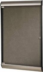 Ghent - 59.13" Wide x 36" High Enclosed Cork Bulletin Board - Natural Cork, Aluminum Frame - A1 Tooling