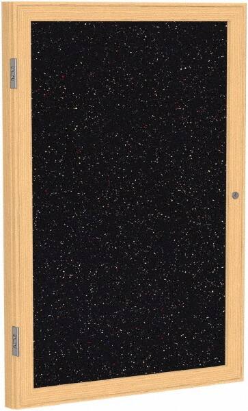 Ghent - 24" Wide x 18" High Enclosed Cork Bulletin Board - Rubber, Confetti (Color) - A1 Tooling