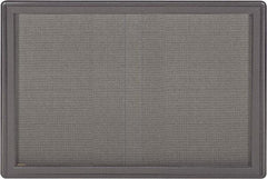 Ghent - 47" Wide x 34" High Enclosed Cork Bulletin Board - Fabric Covered, Black - A1 Tooling