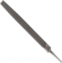 Anglo American - 10" Long, Second Cut, Triangle American-Pattern File - Double Cut, 0.67" Overall Thickness, Tang - A1 Tooling