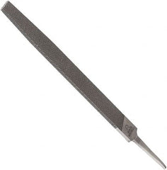 Anglo American - 4" Long, Second Cut, Flat American-Pattern File - Double Cut, 0.1" Overall Thickness, Tang - A1 Tooling