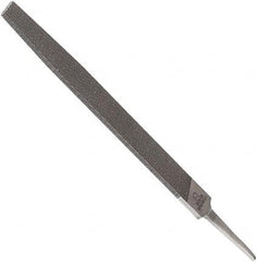 Anglo American - 14" Long, Second Cut, Flat American-Pattern File - Double Cut, 0.3" Overall Thickness, Tang - A1 Tooling