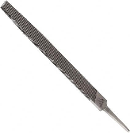 Anglo American - 12" Long, Smooth Cut, Flat American-Pattern File - Double Cut, 0.26" Overall Thickness, Tang - A1 Tooling