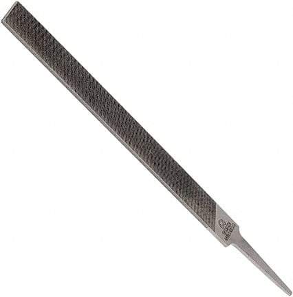 Anglo American - 6" Long, Smooth Cut, Mill American-Pattern File - Single Cut, 0.1" Overall Thickness, Tang - A1 Tooling