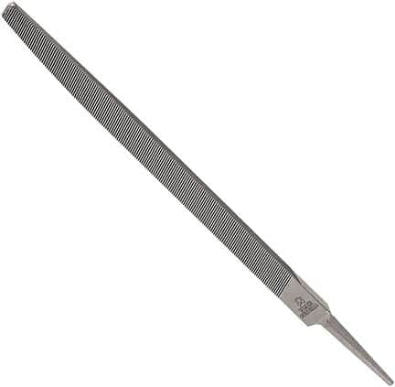 Anglo American - 8" Long, Smooth Cut, Triangle American-Pattern File - Double Cut, 0.55" Overall Thickness, Tang - A1 Tooling