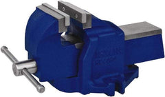 Irwin - 3" Jaw Width, 3-3/4" Opening Capacity, 1-7/8" Throat Depth, Steel Stationary Bench Vise - Bolt Down Base Attachment - A1 Tooling