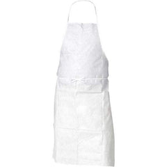 KleenGuard - 28" Wide x 36" Long Bib Apron - Spunbound, White, Resists Dry Particles - A1 Tooling