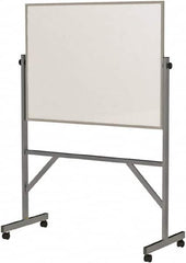 Ghent - 72" High x 53" Wide Reversible Dry Erase Board - Porcelain, 20" Deep, Includes Eraser & 4 Markers - A1 Tooling