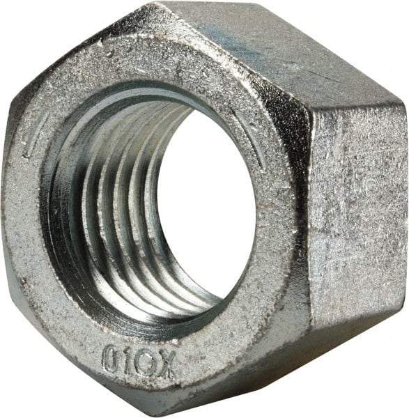 Value Collection - 1-3/4 - 5 UNC Steel Right Hand Hex Nut - 2-5/8" Across Flats, 1-1/2" High, Zinc Clear Finish - A1 Tooling