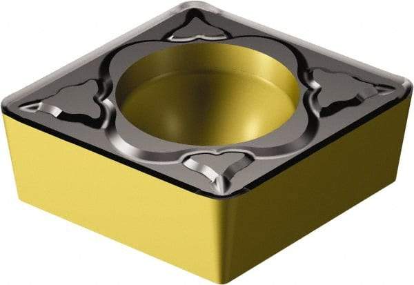 Sandvik Coromant - CCMT431 PM Grade 4235 Carbide Turning Insert - TiCN/AI2O3/TiN Finish, 80° Diamond, 1/2" Inscr Circle, 3/16" Thick, 1/64" Corner Radius - A1 Tooling