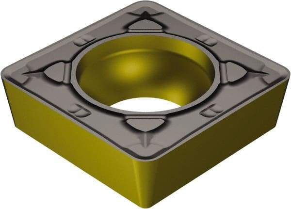 Sandvik Coromant - SCMT432 KR Grade 3225 Carbide Turning Insert - TiCN/AI2O3/TiN Finish, 90° Square, 1/2" Inscr Circle, 3/16" Thick, 1/32" Corner Radius - A1 Tooling