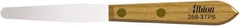 Albion Engineering - 3/8" Wide Spring Blade Stainless Steel Spatula - Flexible, Straight Hardwood Handle, 4" OAL - A1 Tooling