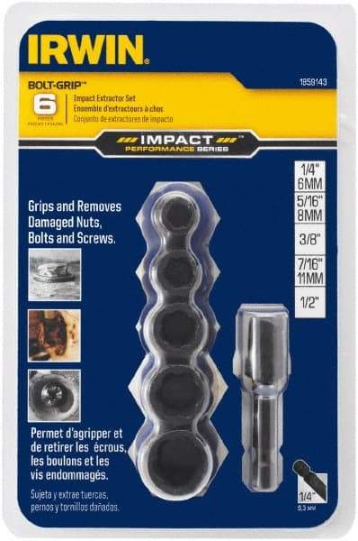 Irwin - 6 Piece Bolt Extractor Set - Clam Shell - A1 Tooling