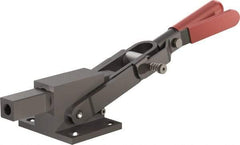 De-Sta-Co - 5,800.07 Lb Load Capacity, Flanged Base, Carbon Steel, Standard Straight Line Action Clamp - 4 Mounting Holes, 0.41" Mounting Hole Diam, 0.41" Plunger Diam, Straight Handle - A1 Tooling