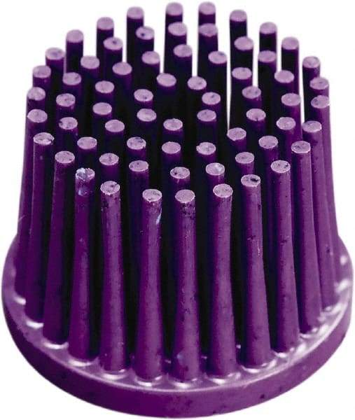 3M - 1" 36 Grit Ceramic Straight Disc Brush - Very Coarse Grade, Type R Quick Change Connector, 3/4" Trim Length, 0.37" Arbor Hole - A1 Tooling