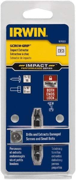 Irwin - Screw Extractor - #3 Extractor, 1/4" Socket, 1/4" Hex, 2" OAL - A1 Tooling