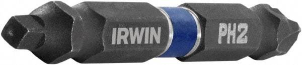 Irwin - #2" Square Size Phillips/Square Screwdriver Bit - 1/4" Hex Drive, 2-3/8" OAL - A1 Tooling