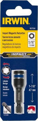 Irwin - 1/2" Magnetic Nutsetter - 1/4" Hex Drive, 1-7/8" OAL, 1/2" Socket Nose Diam - A1 Tooling