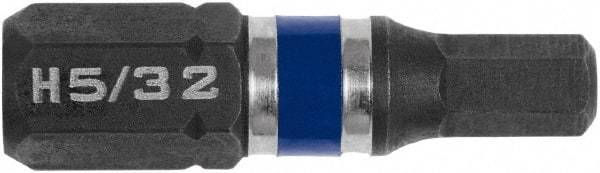 Irwin - 5/32" Hex Bit - 1/4" Hex Drive, 1" OAL - A1 Tooling