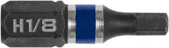 Irwin - 1/8" Hex Bit - 1/4" Hex Drive, 1" OAL - A1 Tooling